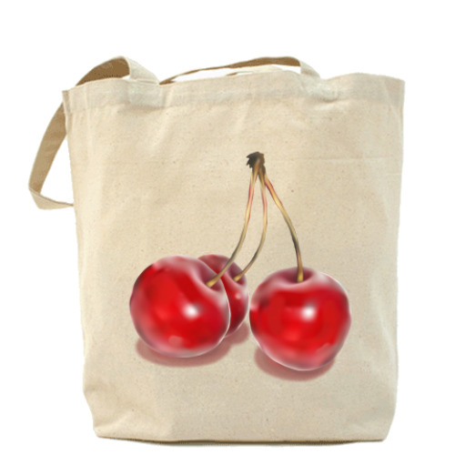 Сумка шоппер с принтом Вишня