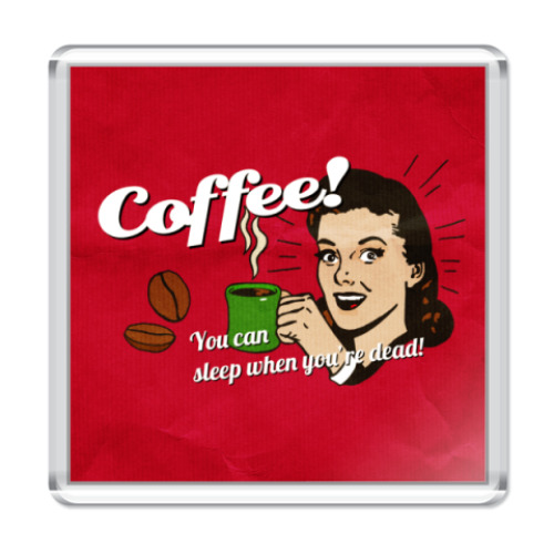 Магнит с принтом  Coffee