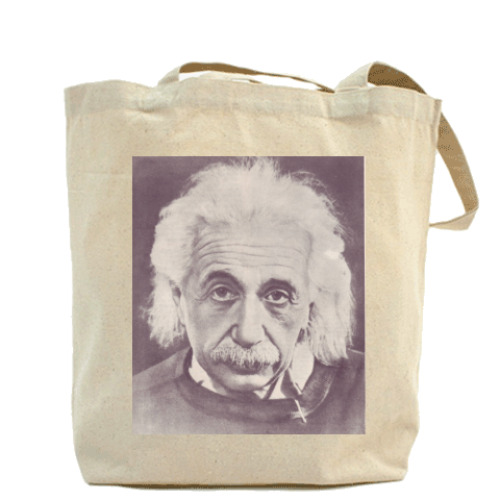 Сумка шоппер с принтом Эйнштейн