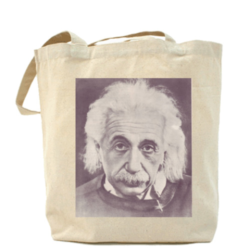 Сумка шоппер с принтом Эйнштейн