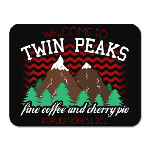 Коврик для мыши с принтом Сериал Твин Пикс Twin Peaks