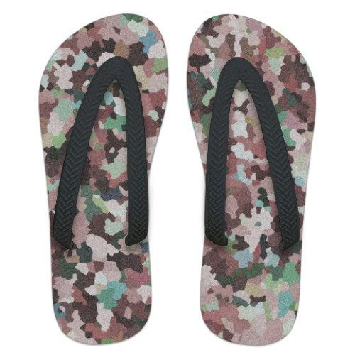 Шлепанцы (сланцы) с принтом Кристаллики