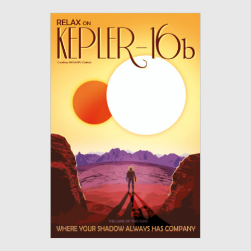 Постер с принтом Relax on Kepler-16b