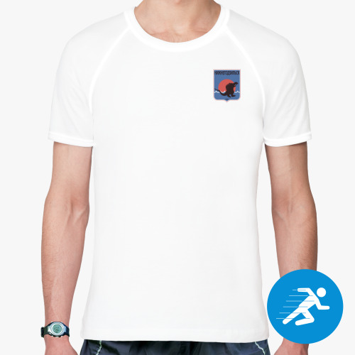 Спортивная футболка с принтом Герб Нижнегодзильска