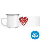 Кружка металлическая белая (круговая запечатка)