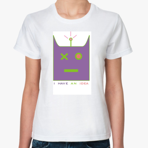 Классическая футболка с принтом Idea