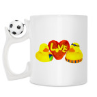 Кружка с футбольным мячиком
