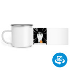 Кружка металлическая белая (круговая запечатка)