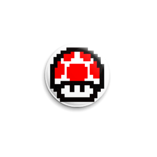 Значок 25мм с принтом  8 bit