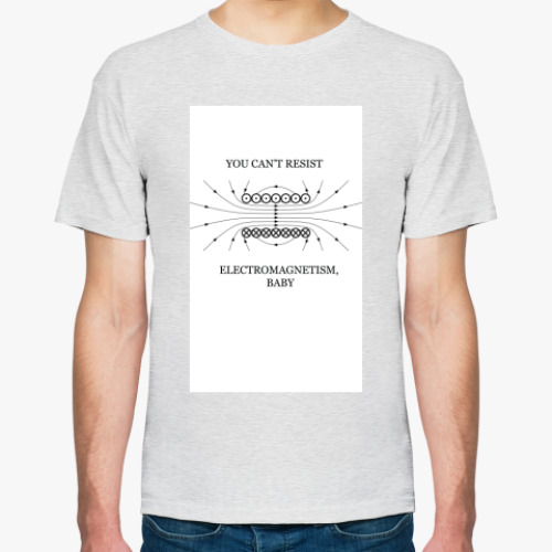Футболка с принтом Сant resist electromagnetism