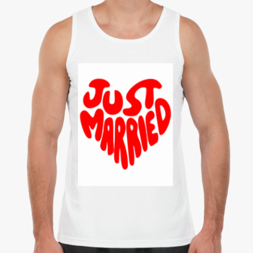 Майка с принтом Just married