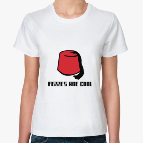 Классическая футболка с принтом Доктор Кто фезка бабочка