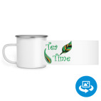 Кружка металлическая белая (круговая запечатка)