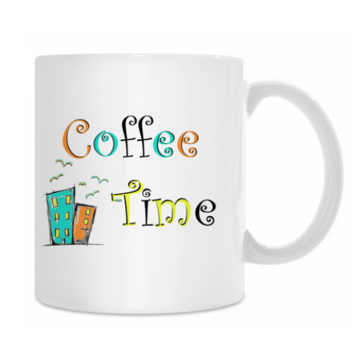 Кружка с принтом Кофе, чай...