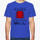 Классическая футболка Great powet - great electricity bill