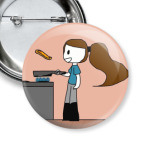 Девочка печет блинчики