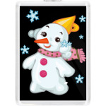 Снеговик и снежинки