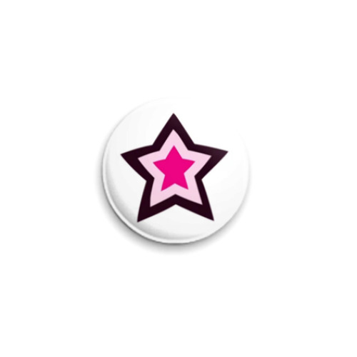 Значок 25мм с принтом  Lucky Star