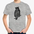 Детская классическая футболка Сова
