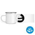 Кружка металлическая белая (круговая запечатка)