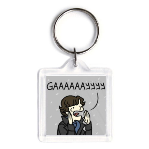 Брелок с принтом Sherlock knows everything