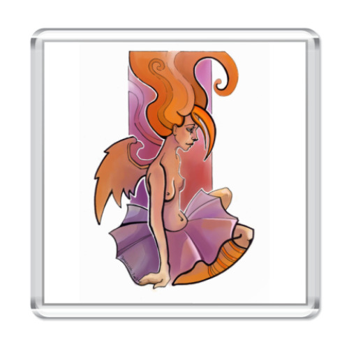 Магнит с принтом Ангел