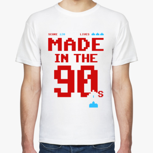 Футболка с принтом  Made in 90s