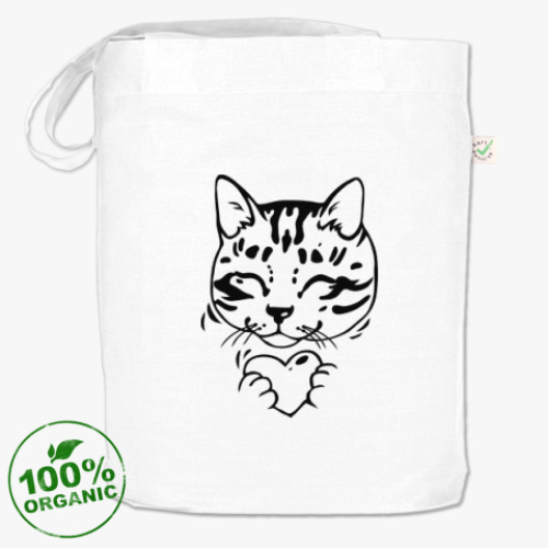 Сумка шоппер с принтом Кот Мур