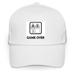 Кепка / бейсболка, белая (печать) Game Over
