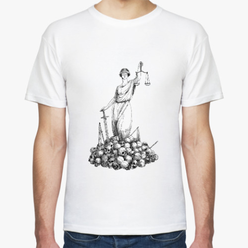 Футболка с принтом Фемида на костях