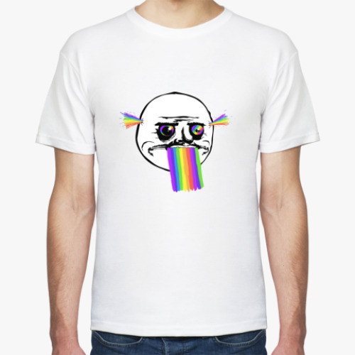 Футболка с принтом Me gusta el arco iris  ~~O_O~~