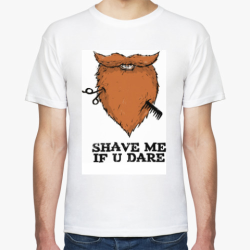 Футболка с принтом Супер борода и усы. Super beard