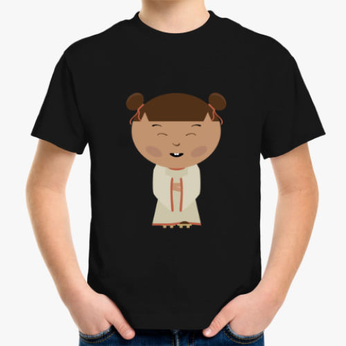 Детская футболка с принтом Японская девочка