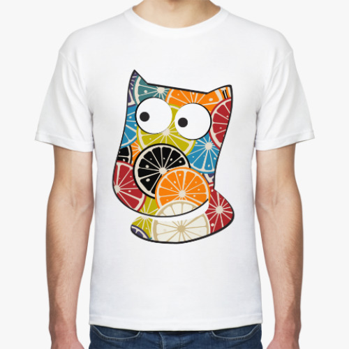 Футболка с принтом Апельсиновый котик