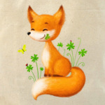 Лисенок в клеверах