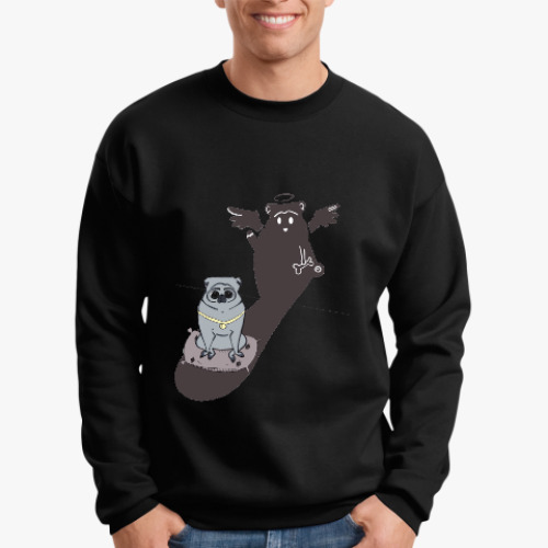 Свитшот с принтом Мопс