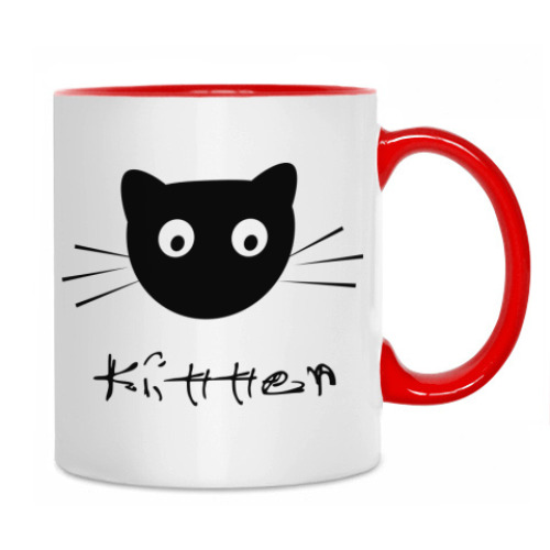 Кружка с принтом Котенок