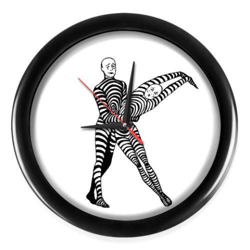 Настенные часы с принтом Мим-шоу