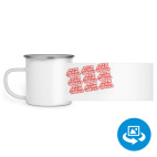 Кружка металлическая белая (круговая запечатка)