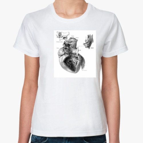 Классическая футболка с принтом Сердце