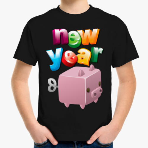 Детская футболка с принтом Новый Год: Год Свиньи