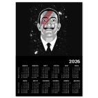 Календарь A2 2026, черный Сальвадор Дали Stardust