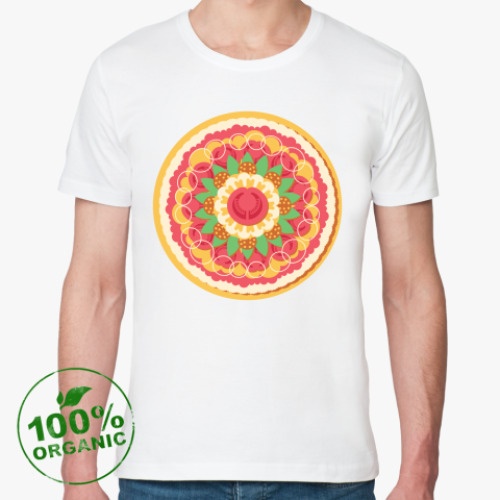 Футболка из органик-хлопка с принтом Пицца