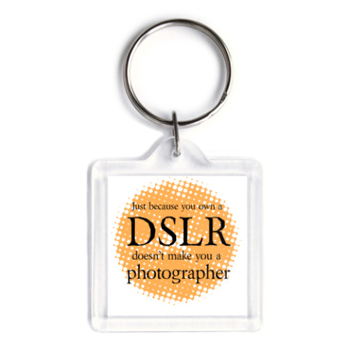 Брелок с принтом DSLR not = Photographer