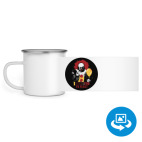 Кружка металлическая белая (круговая запечатка)