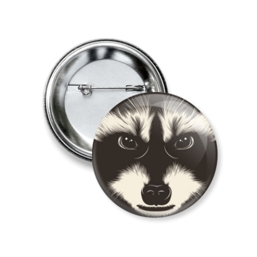 Значок 37мм с принтом ЕНОТ / RACCOON