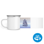 Кружка металлическая белая (круговая запечатка)