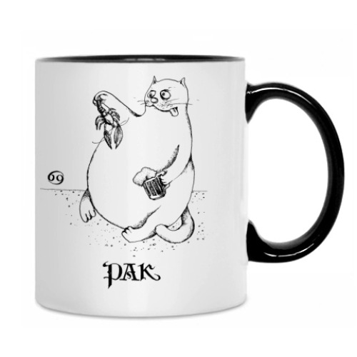 Кружка с принтом Рак