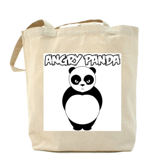Сумка шоппер с принтом ANGRY PANDA