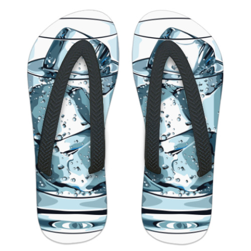 Шлепанцы (сланцы) с принтом Glass with Ice